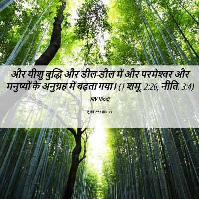 Picture 06 - लूका 2:52 HINIRV - और यीशु बुद्धि और - Bible Verse Picture