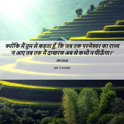 Picture 06 - लूका 22:18 HINIRV - क्योंकि मैं तुम से - Bible Verse Picture