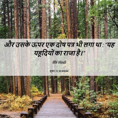 Picture 06 - लूका 23:38 HINIRV - और उसके ऊपर एक दोष - Bible Verse Picture