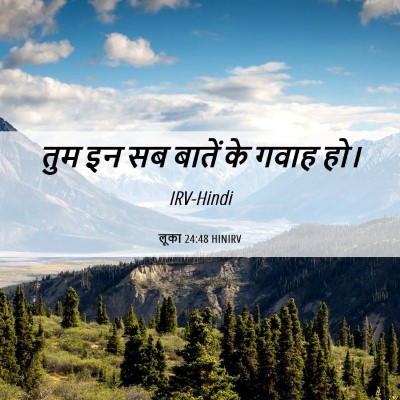 Picture 06 - लूका 24:48 HINIRV - तुम इन सब बातें के - Bible Verse Picture