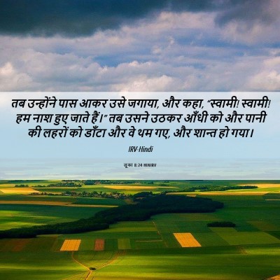 Picture 06 - लूका 8:24 HINIRV - तब उन्होंने पास - Bible Verse Picture