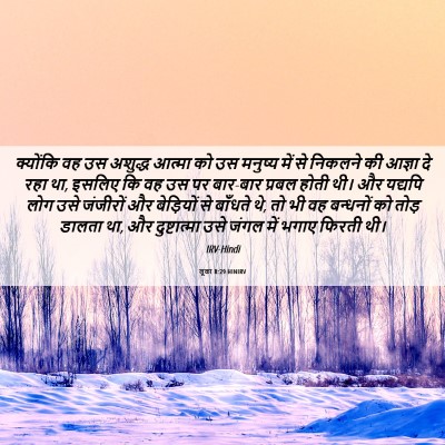 Picture 06 - लूका 8:29 HINIRV - क्योंकि वह उस - Bible Verse Picture
