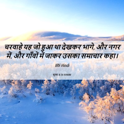 Picture 06 - लूका 8:34 HINIRV - चरवाहे यह जो हुआ था - Bible Verse Picture