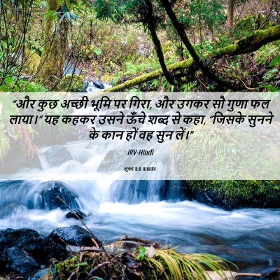 Picture 06 - लूका 8:8 HINIRV - “और कुछ अच्छी भूमि - Bible Verse Picture