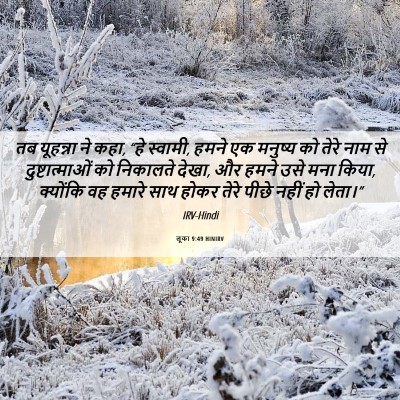 Picture 06 - लूका 9:49 HINIRV - तब यूहन्ना ने कहा, - Bible Verse Picture