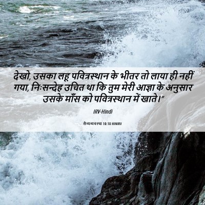 Picture 06 - लैव्यव्यवस्था 10:18 HINIRV - देखो, उसका लहू - Bible Verse Picture