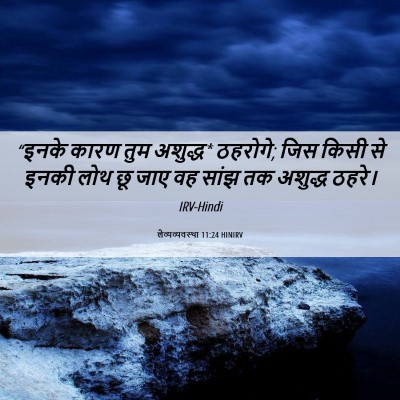 Picture 06 - लैव्यव्यवस्था 11:24 HINIRV - “इनके कारण तुम - Bible Verse Picture
