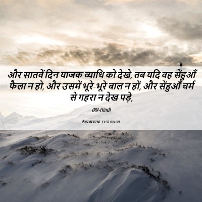 Picture 06 - लैव्यव्यवस्था 13:32 HINIRV - और सातवें दिन याजक - Bible Verse Picture