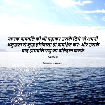 Picture 06 - लैव्यव्यवस्था 14:19 HINIRV - याजक पापबलि को भी - Bible Verse Picture
