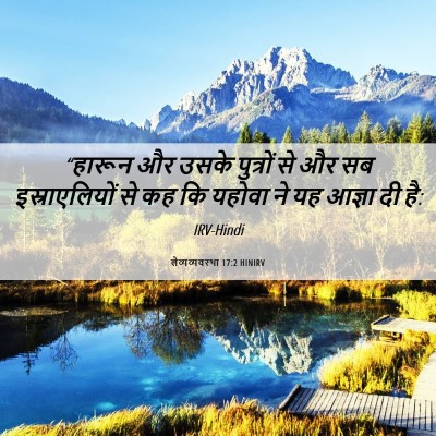 Picture 06 - लैव्यव्यवस्था 17:2 HINIRV - “हारून और उसके - Bible Verse Picture