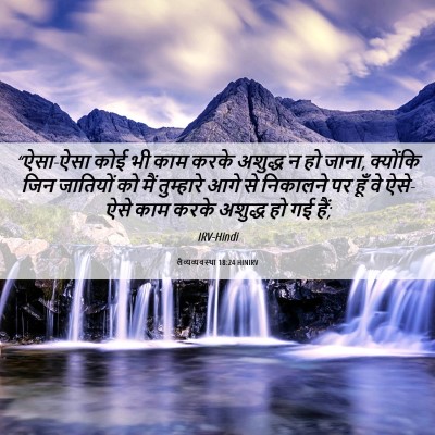 Picture 06 - लैव्यव्यवस्था 18:24 HINIRV - “ऐसा-ऐसा कोई भी काम - Bible Verse Picture