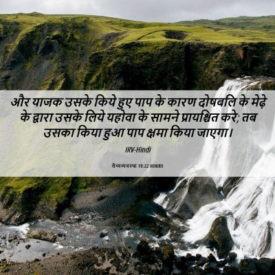 Picture 06 - लैव्यव्यवस्था 19:22 HINIRV - और याजक उसके किये - Bible Verse Picture