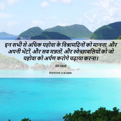 Picture 06 - लैव्यव्यवस्था 23:38 HINIRV - इन सभी से अधिक - Bible Verse Picture