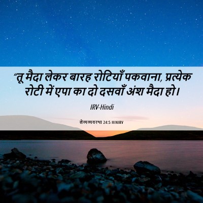 Picture 06 - लैव्यव्यवस्था 24:5 HINIRV - “तू मैदा लेकर बारह - Bible Verse Picture