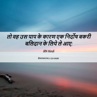 Picture 06 - लैव्यव्यवस्था 4:28 HINIRV - तो वह उस पाप के - Bible Verse Picture