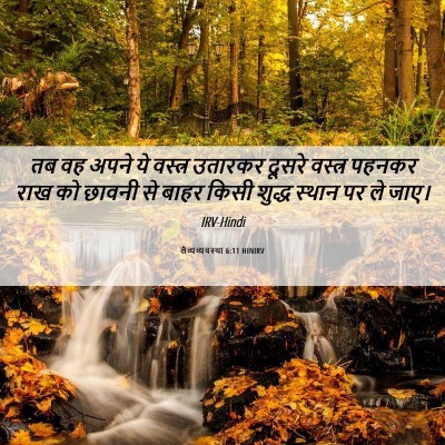 Picture 06 - लैव्यव्यवस्था 6:11 HINIRV - तब वह अपने ये - Bible Verse Picture