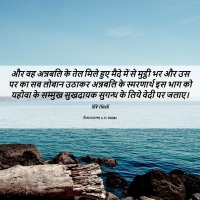 Picture 06 - लैव्यव्यवस्था 6:15 HINIRV - और वह अन्नबलि के - Bible Verse Picture