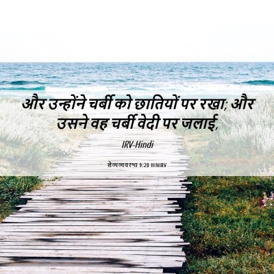 Picture 06 - लैव्यव्यवस्था 9:20 HINIRV - और उन्होंने चर्बी - Bible Verse Picture