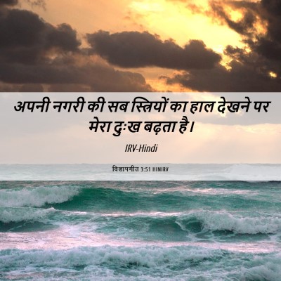 Picture 06 - विलापगीत 3:51 HINIRV - अपनी नगरी की सब - Bible Verse Picture
