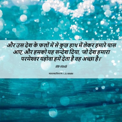 Picture 06 - व्यवस्थाविवरण 1:25 HINIRV - और उस देश के फलों - Bible Verse Picture