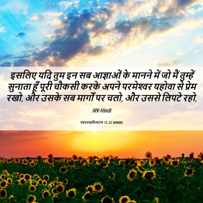 Picture 06 - व्यवस्थाविवरण 11:22 HINIRV - इसलिए यदि तुम इन सब - Bible Verse Picture
