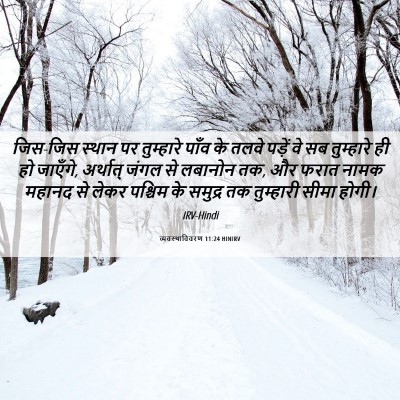 Picture 06 - व्यवस्थाविवरण 11:24 HINIRV - जिस-जिस स्थान पर - Bible Verse Picture