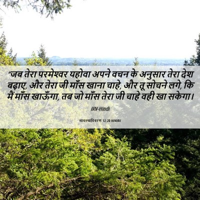 Picture 06 - व्यवस्थाविवरण 12:20 HINIRV - “जब तेरा - Bible Verse Picture