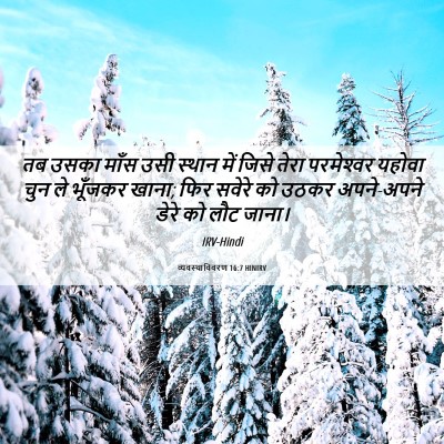 Picture 06 - व्यवस्थाविवरण 16:7 HINIRV - तब उसका माँस उसी - Bible Verse Picture