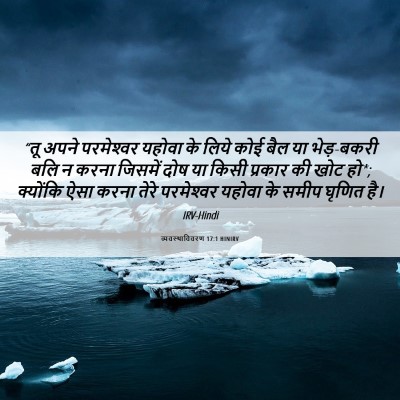 Picture 06 - व्यवस्थाविवरण 17:1 HINIRV - “तू अपने - Bible Verse Picture