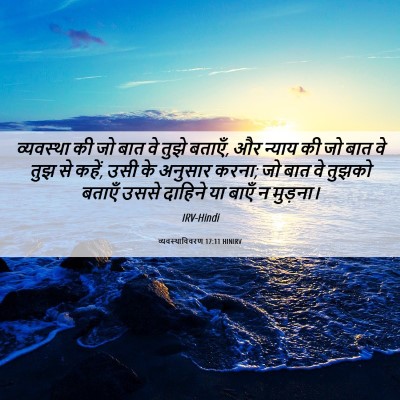 Picture 06 - व्यवस्थाविवरण 17:11 HINIRV - व्यवस्था की जो बात - Bible Verse Picture