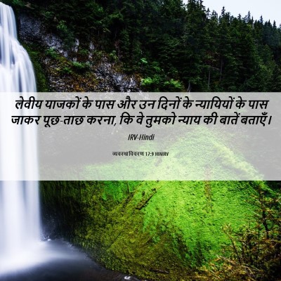 Picture 06 - व्यवस्थाविवरण 17:9 HINIRV - लेवीय याजकों के - Bible Verse Picture