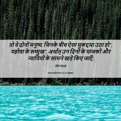 Picture 06 - व्यवस्थाविवरण 19:17 HINIRV - तो वे दोनों मनुष्य, - Bible Verse Picture