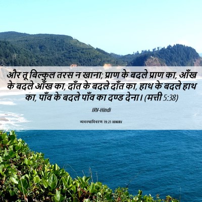 Picture 06 - व्यवस्थाविवरण 19:21 HINIRV - और तू बिल्कुल तरस न - Bible Verse Picture