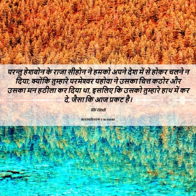 Picture 06 - व्यवस्थाविवरण 2:30 HINIRV - परन्तु हेशबोन के - Bible Verse Picture
