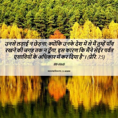 Picture 06 - व्यवस्थाविवरण 2:5 HINIRV - उनसे लड़ाई न - Bible Verse Picture