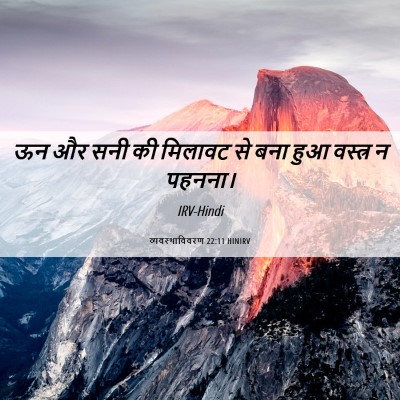 Picture 06 - व्यवस्थाविवरण 22:11 HINIRV - ऊन और सनी की मिलावट - Bible Verse Picture