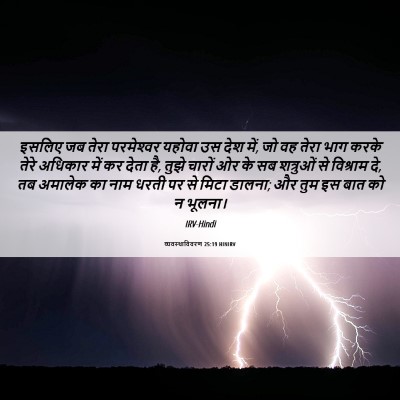 Picture 06 - व्यवस्थाविवरण 25:19 HINIRV - इसलिए जब तेरा - Bible Verse Picture