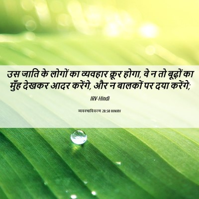 Picture 06 - व्यवस्थाविवरण 28:50 HINIRV - उस जाति के लोगों का - Bible Verse Picture