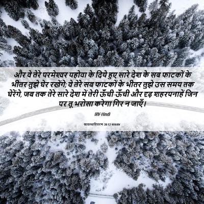 Picture 06 - व्यवस्थाविवरण 28:52 HINIRV - और वे तेरे - Bible Verse Picture