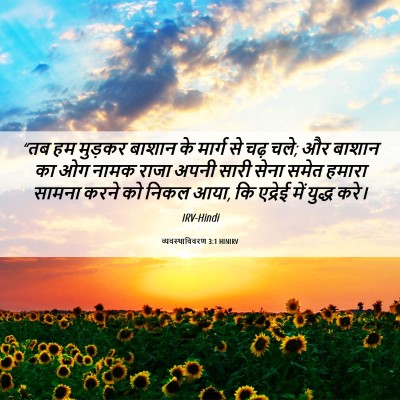 Picture 06 - व्यवस्थाविवरण 3:1 HINIRV - “तब हम मुड़कर - Bible Verse Picture