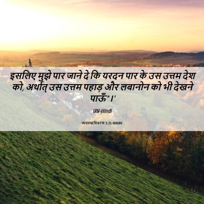Picture 06 - व्यवस्थाविवरण 3:25 HINIRV - इसलिए मुझे पार - Bible Verse Picture