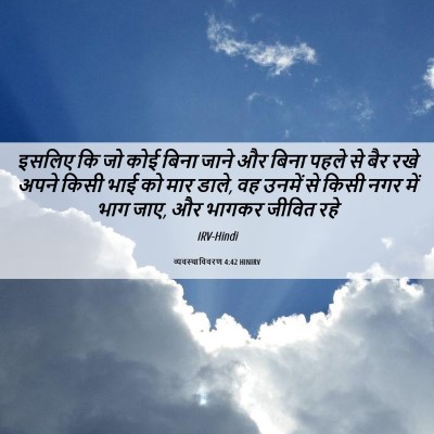 Picture 06 - व्यवस्थाविवरण 4:42 HINIRV - इसलिए कि जो कोई - Bible Verse Picture