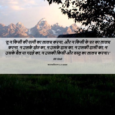 Picture 06 - व्यवस्थाविवरण 5:21 HINIRV - 'तू न किसी की - Bible Verse Picture