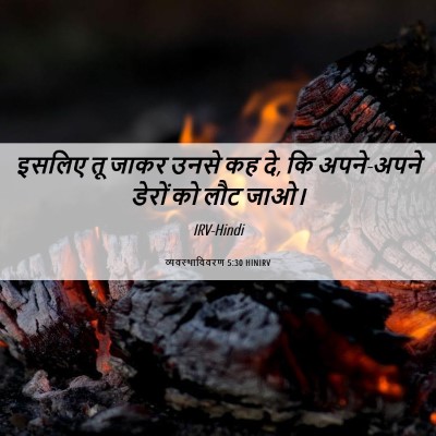 Picture 06 - व्यवस्थाविवरण 5:30 HINIRV - इसलिए तू जाकर उनसे - Bible Verse Picture