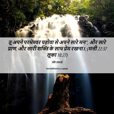 Picture 06 - व्यवस्थाविवरण 6:5 HINIRV - तू अपने परमेश्‍वर - Bible Verse Picture