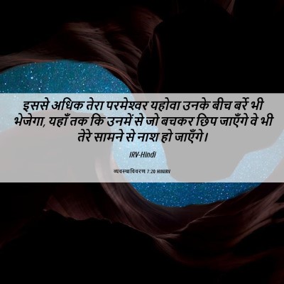 Picture 06 - व्यवस्थाविवरण 7:20 HINIRV - इससे अधिक तेरा - Bible Verse Picture