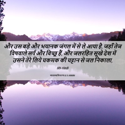 Picture 06 - व्यवस्थाविवरण 8:15 HINIRV - और उस बड़े और भयानक - Bible Verse Picture