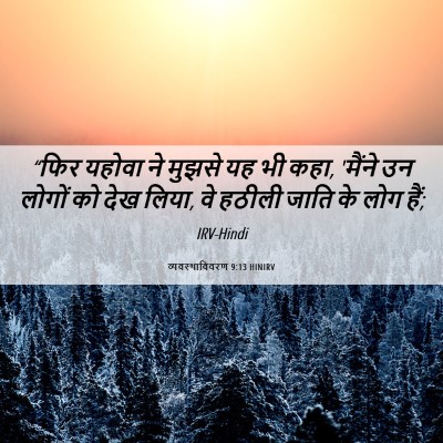 Picture 06 - व्यवस्थाविवरण 9:13 HINIRV - “फिर यहोवा ने - Bible Verse Picture