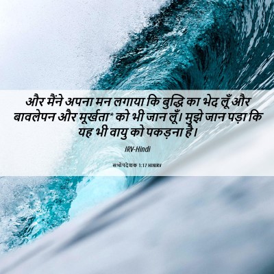 Picture 06 - सभोपदेशक 1:17 HINIRV - और मैंने अपना मन - Bible Verse Picture