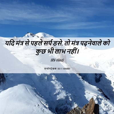 Picture 06 - सभोपदेशक 10:11 HINIRV - यदि मंत्र से पहले - Bible Verse Picture